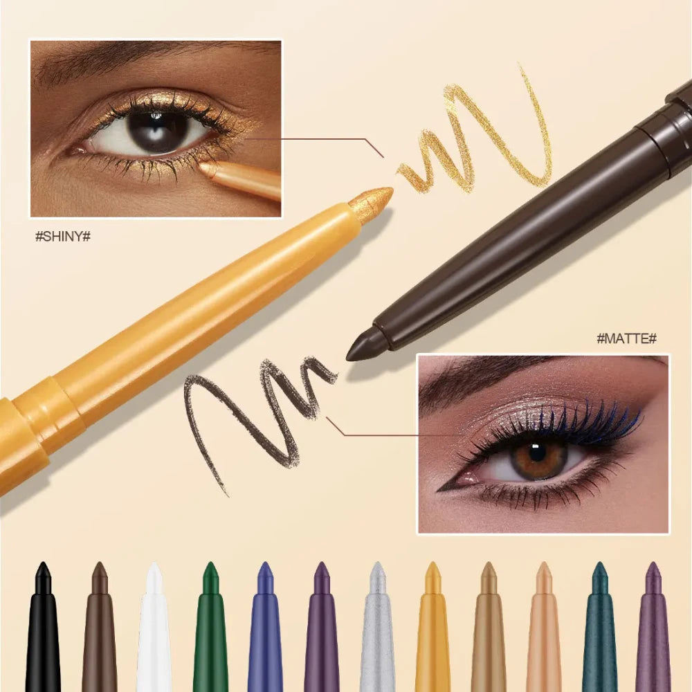 Matte Glitter Gel Eyeliner Pencil