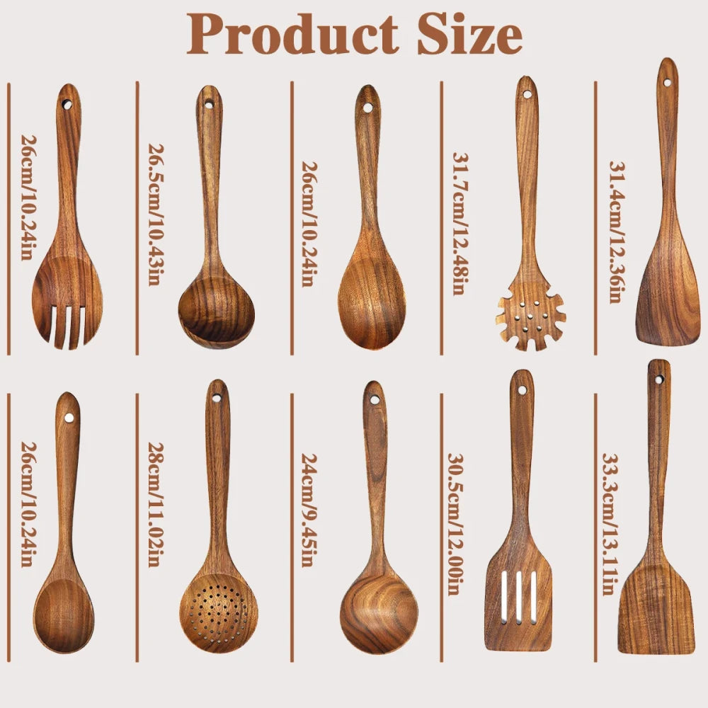 Wooden Cooking Utensil Set