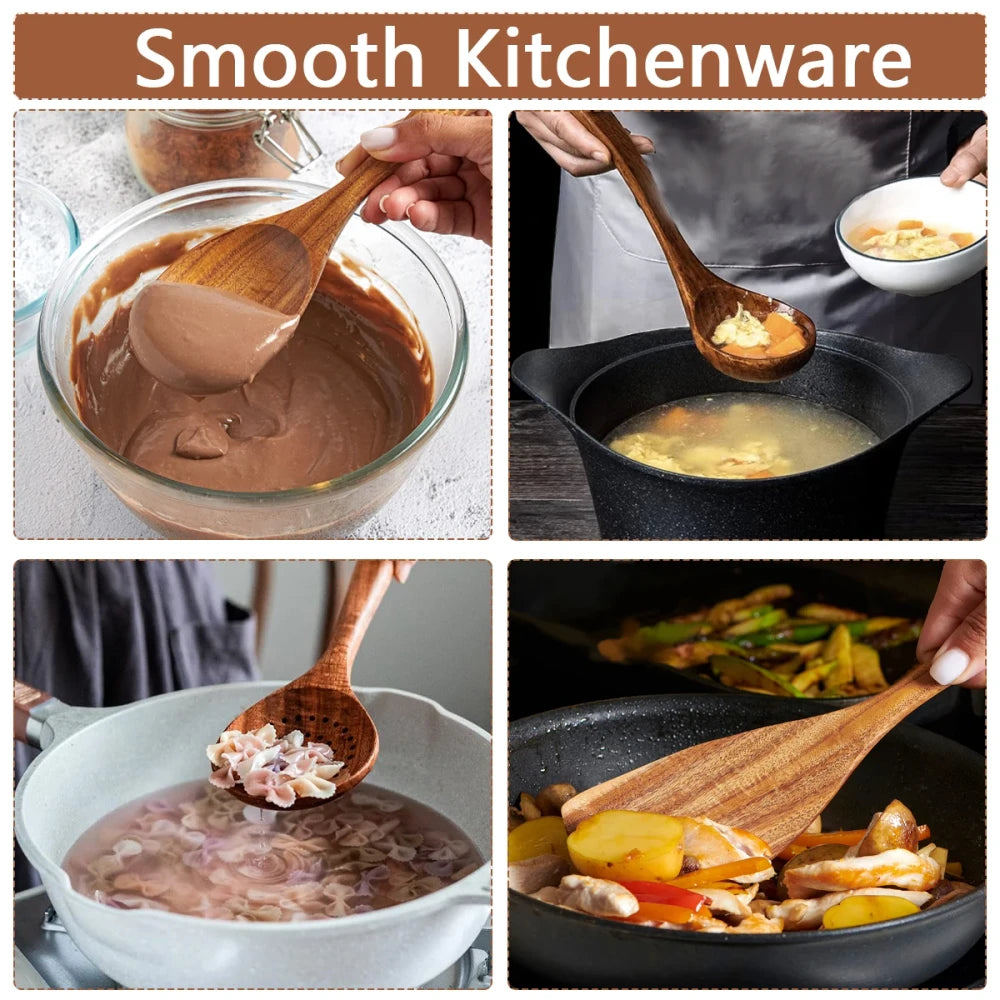 Wooden Cooking Utensil Set